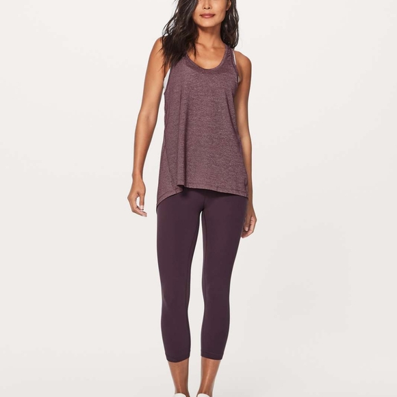 Lululemon Hold & Let Flow Tank in Heathered Black Cherry - Picture 2 of 9